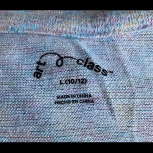 ART CLASS GREY TOP RUFFLE SHOULDER GIRLS LARGE - Picture 5 of 8